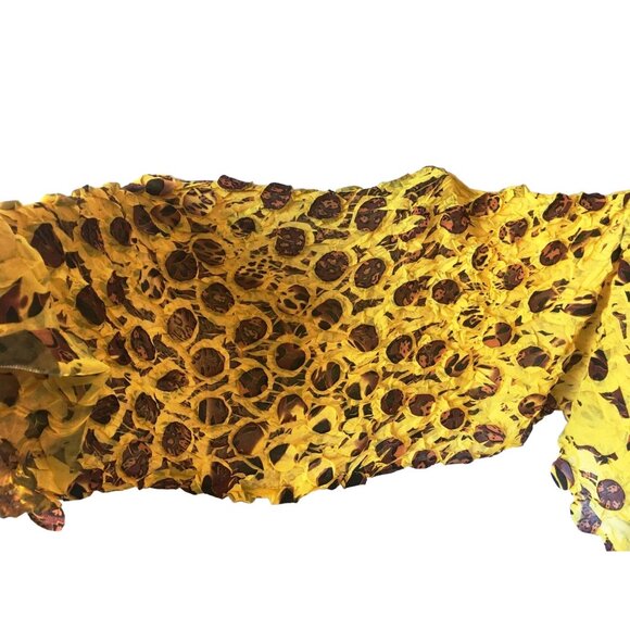 Yellow Bold Large Scarf Contemporary Accessory - Picture 3 of 5